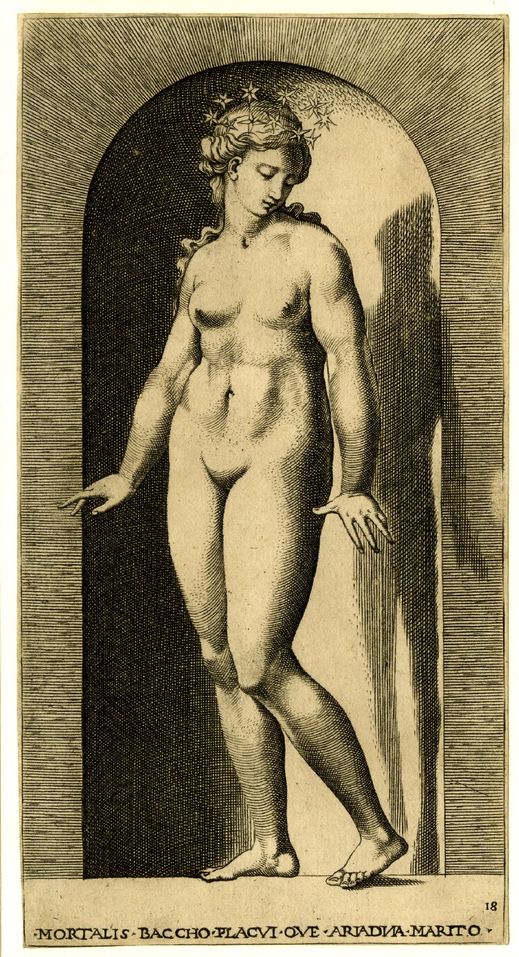 Ariadne standing naked